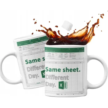 Keramický hrnek 330 ml Hrnek Excel, vtipné hrnky, vtipný dárek, práce, firma, kancelář, office, nová výzva, práce, účetní, účetní, plánovač, manažer, projekt,