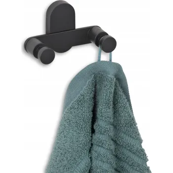 Věšák Dvojitý háček, koupelnový věšák KELA 10 x 5 x 6 cm, černý