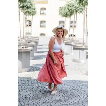 Dámská sukně Tedy's Kolová sukně Venice Barva: cihlová, Velikost: 38/40