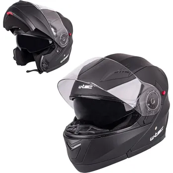 Helma na motorku W-TEC Výklopná moto přilba Pezzon černá matná - M (57-58)