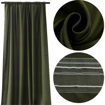 Obraz HOTOVÝ ZÁVĚS S ŘASÍCÍ PÁSKOU 140x250 ZELEŇ LAHVOVÁ