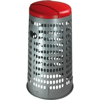 Odpadkový koš Meva Plastový stojan na pytle - červené víko