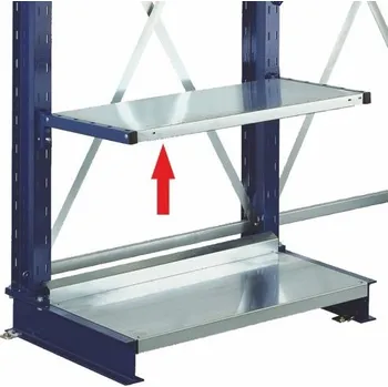 Dílenský regál Meva Police mezi ramena 1300 x 500 mm