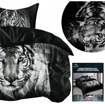 Povlečení Povlečení 140x200 2 ks sada povlak 70x80 mikrovlákno 3D Andreas tygr