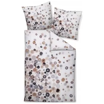 Povlečení Povlečení z bavlněného saténu Janine Modern Art S 42166-07 Taupe Beige