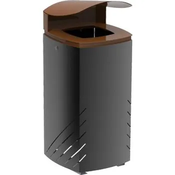 Odpadkový koš Meva Venkovní odpadkový koš MIELEK M – hnědé víko