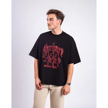 Pánské tričko Carhartt WIP S/S Hackwork T-Shirt Black heavy stone wash L