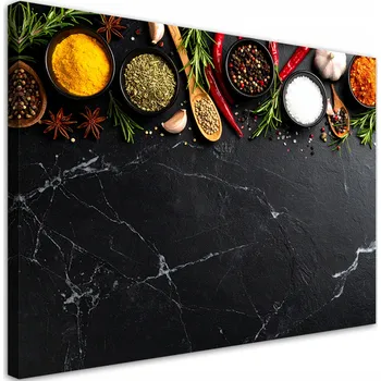 Obraz Obraz do kuchyně jídelny, Barevné koření a bylinky rostliny 60x40
