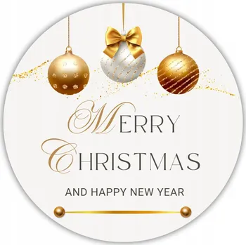 Vánoční dekorace Samolepky vánoční na svíčky Elegantní Baňky 4 kusy