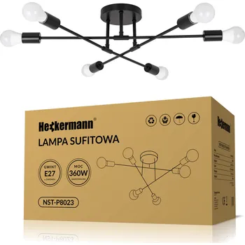 Lustr STROPNÍ SVÍTIDLO do obýváku 6 žárovek E27