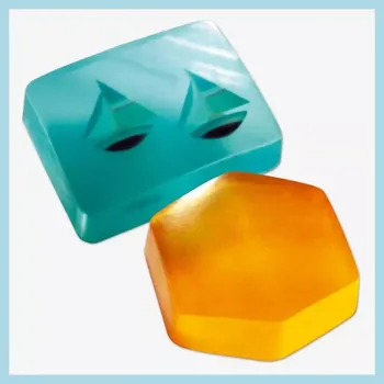 Plastová forma Obdélník / Šestiúhelník (Forma na výrobu mýdel)