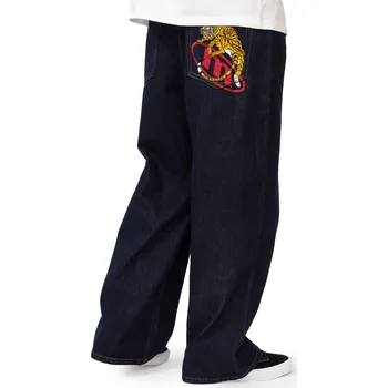 Pánské džíny Kalhoty Mercur Loose Tiger Raw Denim Dark Blue - M