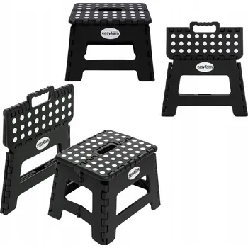 Taburet EasyForm skládací stolička / taburet protiskluzový 22 cm černý plast