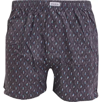 Boxerky Pánské trenky s elegantním geometrickým potiskem Andrie PS5923 grafit velikost 3XL-62/64