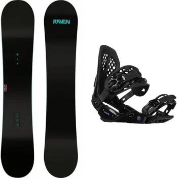 Snowboard Raven Pure mint dámský snowboard + Gravity G2 Lady black vázání 143 cm + M (EU 38-42) + DÁREK + Doprava ZDARMA
