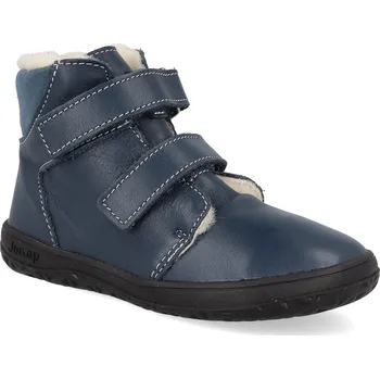 Dívčí zimní obuv Barefoot dětské zimní boty Jonap B4MV - modré Slim Velikost: 30