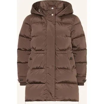 Dámský kabát Woolrich Dámská Peřová Bunda Alsea, tmavě hnědá, 38