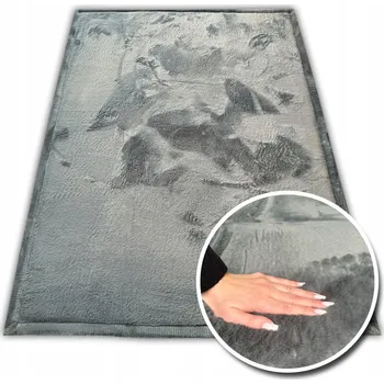 Koberec MĚKKÝ KOBEREC RABBIT PUFFY SOFT ŠEDÝ 120X160 - SILNÝ, PROTISKLUZOVÝ