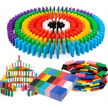 ostatní stavebnice DOMINO Dřevěné Stavebnice Na Stavění a Padání 120 KUSŮ