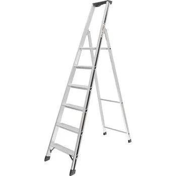 Žebřík HYMER AluPro schůdky s plošinou 70026, 6 schody, délka 2,14 m