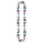 Vánoční ubrus Sněhuláci modrý 40x140