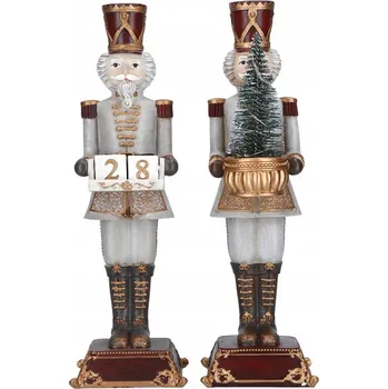 Vánoční dekorace Louskáček Timstor 2 ks LED, odpočítávání a vánoční stromek