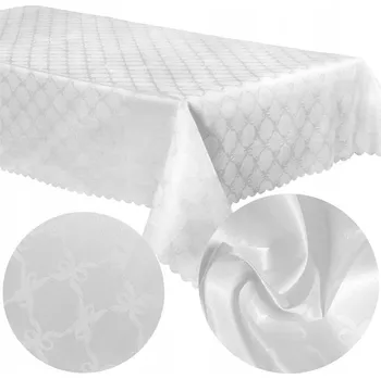 ubrus Elegantní ubrus 130x180 Žakárový bílý