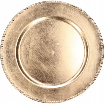 Dekorativní zlatý svatba podnos 33cm