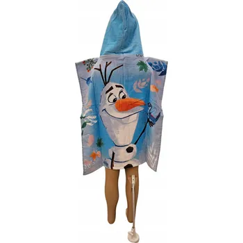 Dětské pončo 50x115 Frozen Ledové Království, modrý ručník s kapucí