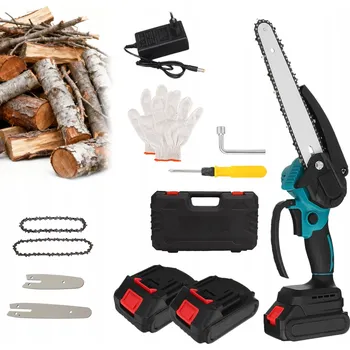 Motorová pila AKU ŘETĚZOVÁ PILA MINI PILKA NA VĚTVE 4\" 6\" 2x AKU