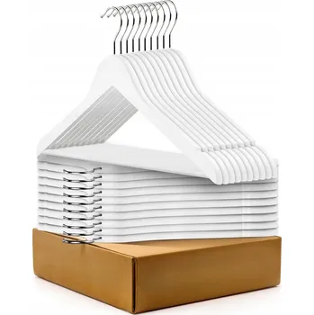 Věšák Šatní ramínko dřevěný Praknu bílý