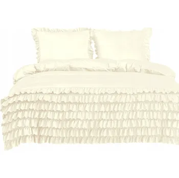 Povlečení Povlečení 160 x 200 3 dílků Romantické s falbankami Jednotná Domingo