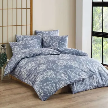 Povlečení Povlečení bavlněné Atlanta Modrá 200x140cm+90x70cm TiaHome