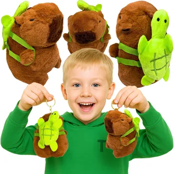 ROZTOMILÁ KAPYBARA přívěsek na klíče PLYŠOVÁ velká S BATŮŽKEM plyšová hračka