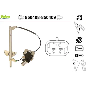 Stahovačka okna Zvedací zařízení oken VALEO 850408
