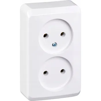 Elektrická zásuvka Schneider Dvojitá elektrická zásuvka 2P bílá