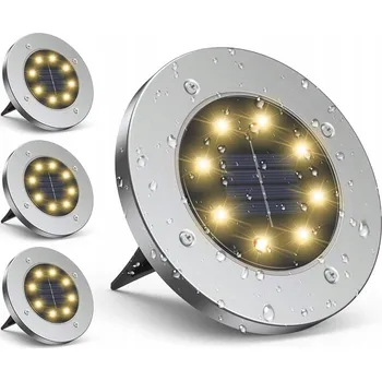 Venkovní osvětlení Saska garden Solární lampa Saska, bílá, 12 cm, 4 ks