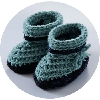 Capáčky Lucido | Ručně háčkované capáčky vel. 16 modro černé 364/MOD