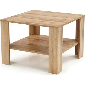 Konferenční stolek Konferenční stolek Tastur S dubový čtvercový s policí moderní do obývacího pokoje 70x70 cm Intesi