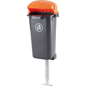 Odpadkový koš Meva Odpadkový koš 50 l. Urban - černý/oranžový