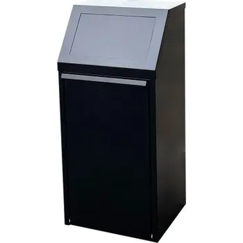 Odpadkový koš Meva Výklopný koš - černý 40 l