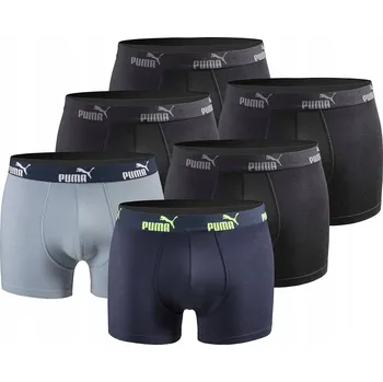 Pánské boxerky Puma Everyday, vícebarevné, bavlněné, 6 párů, velikost M