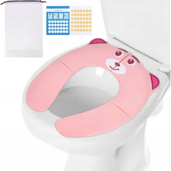 WC sedátko Nástavec na WC sedátko DESKA SEDESOWA DLA DZIECI růžový