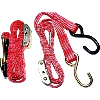 Upínací popruh Červené upínací popruhy s háky, nosnost 750 kg