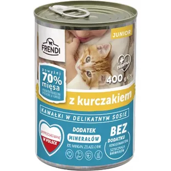 Krmivo pro kočku Frendi pro kočky Junior krmivo (mokré krmivo) kousky v omáčce s kuřecím masem 400g