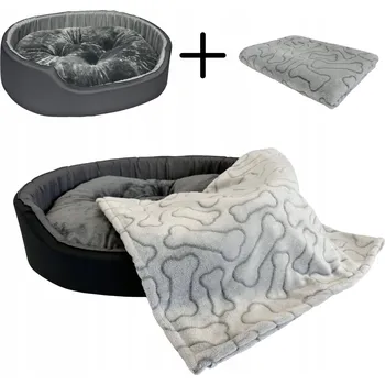 Pelíšek pro psa Šiška pro psy pelíšek šišky šedý 75 cm x 65 cm