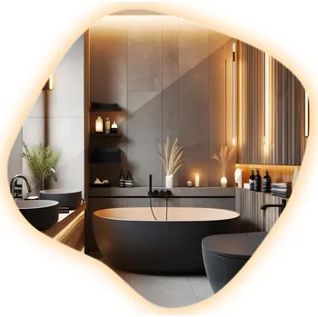 Zrcadlo Zrcadlo s Teplým LED Osvětlením pro Make-up, Líčení, Koupelnové Nástěnné