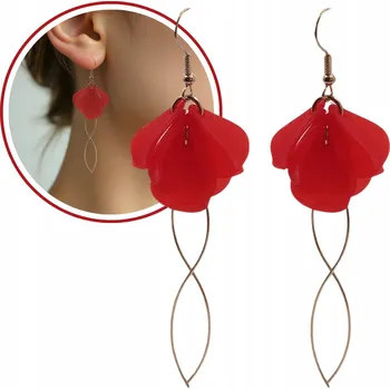 Náušnice Náušnice dlouhé visací svatební svatební hostina akrylové lehké květinové večerní