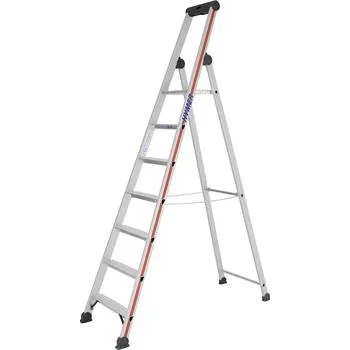 Žebřík HYMER hliníkové schůdky s plošinou typ 4026, 1 x 7, délka 2,36 m