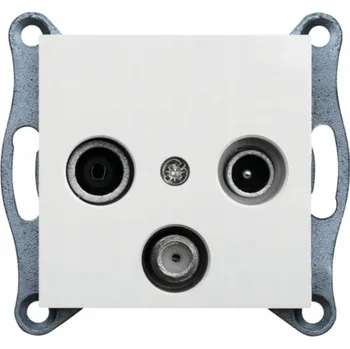 Elektrická zásuvka Anténní zásuvka nástěnná Hager bílá